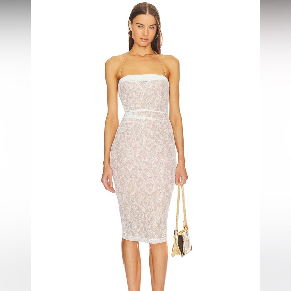 Michael Costello x REVOLVE Noa Midi Dress in Ivory